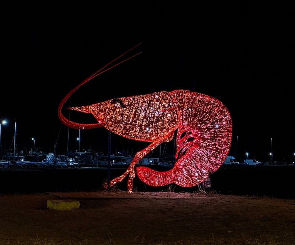 Gamba 3D, homenaje a los pescadores de Roses en Navidad